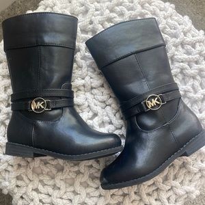 Michael Kors toddler knee-high black boots